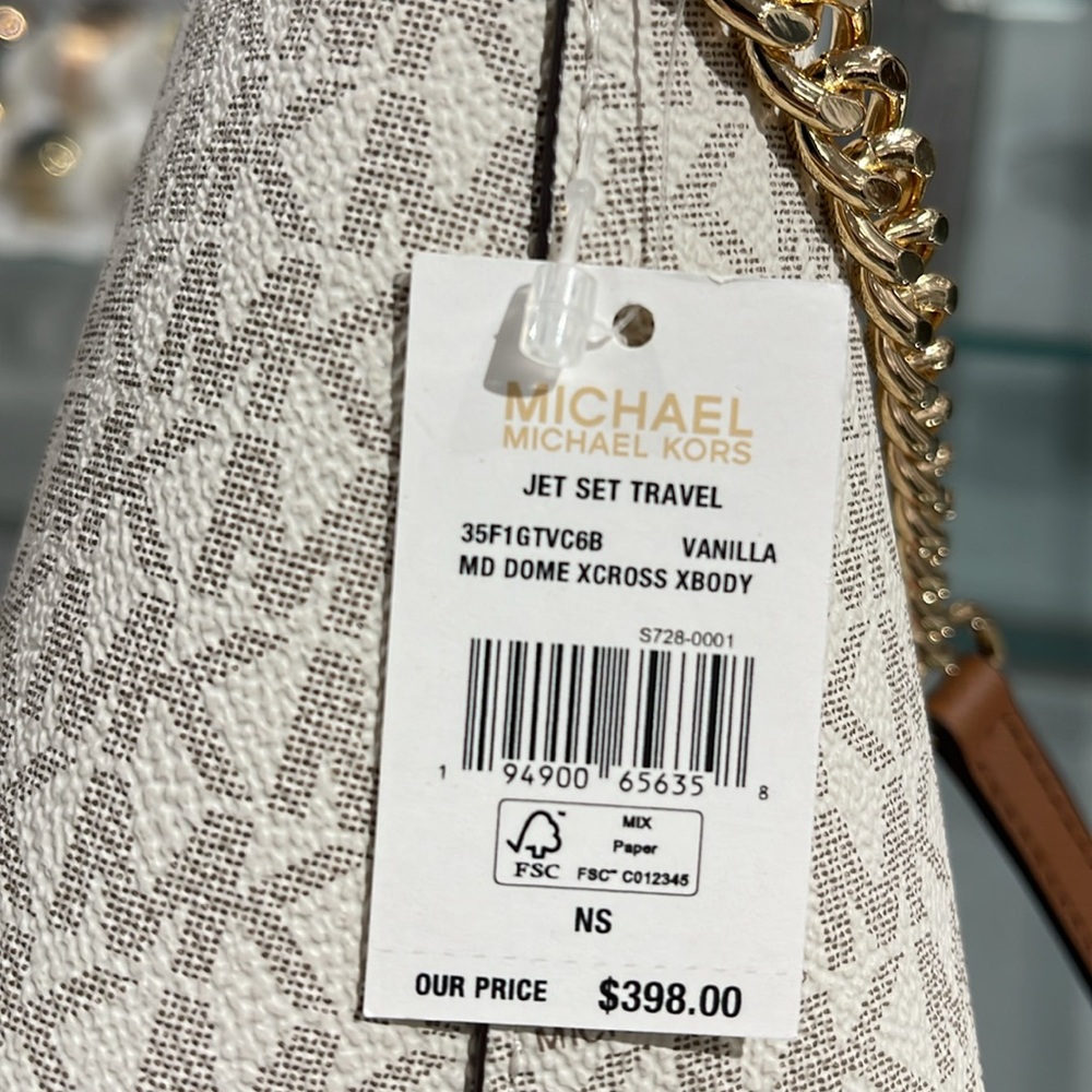 MICHAEL KORS Jet Set Medium Logo Dome Satchel Crossbody XCROSS XBODY
Vanilla - Picture 10 of 16